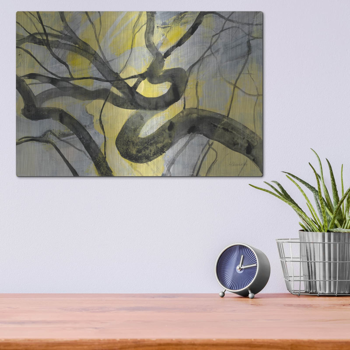 'Twisted' by Albena Hristova – Metal Wall Art, 16x12 room view