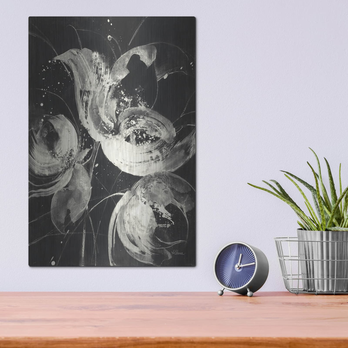 'Bold 2 Dark Vertical' by Albena Hristova – Metal Wall Art, 12x16 room view