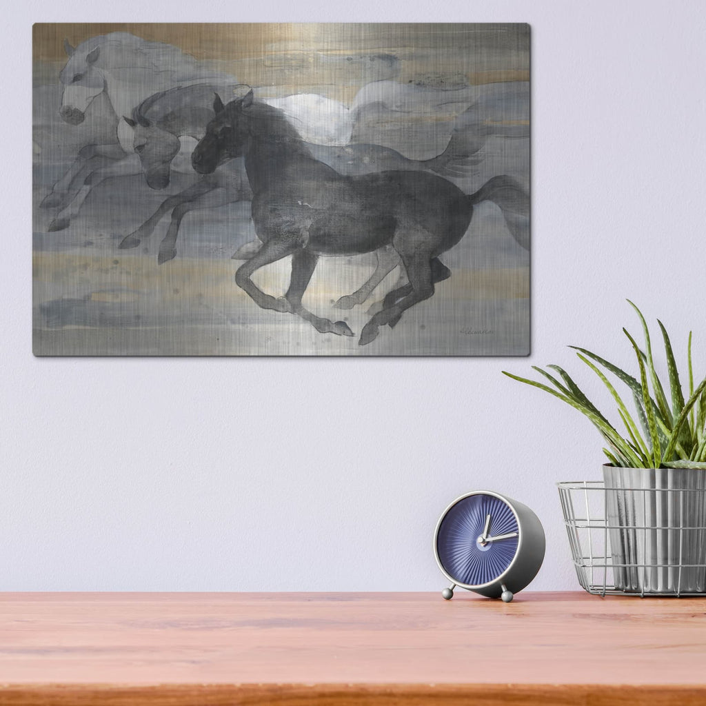 'Prancing Trio' by Albena Hristova – Metal Wall Art, 16x12 room view