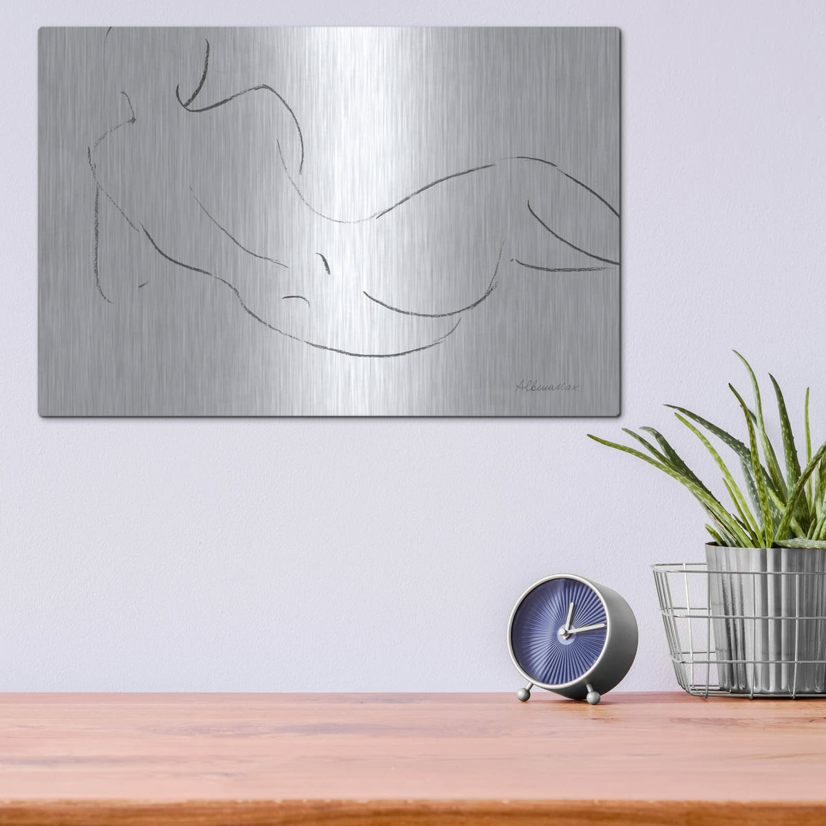 'Nude Sketch 3' by Albena Hristova – Metal Wall Art, 16x12 room view