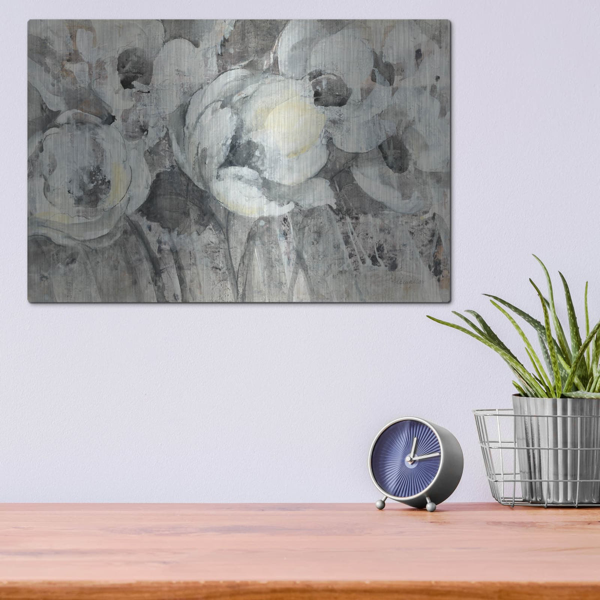 'Floral Fantasy' by Albena Hristova – Metal Wall Art, 16x12 room view