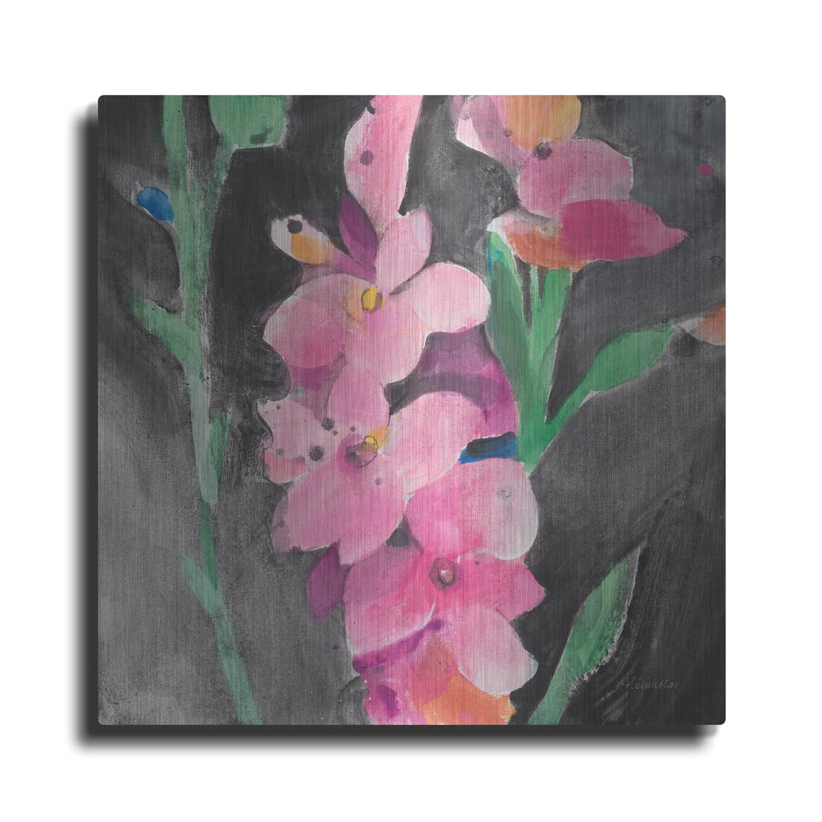 'Midnight Blooms 2' by Albena Hristova – Metal Wall Art
