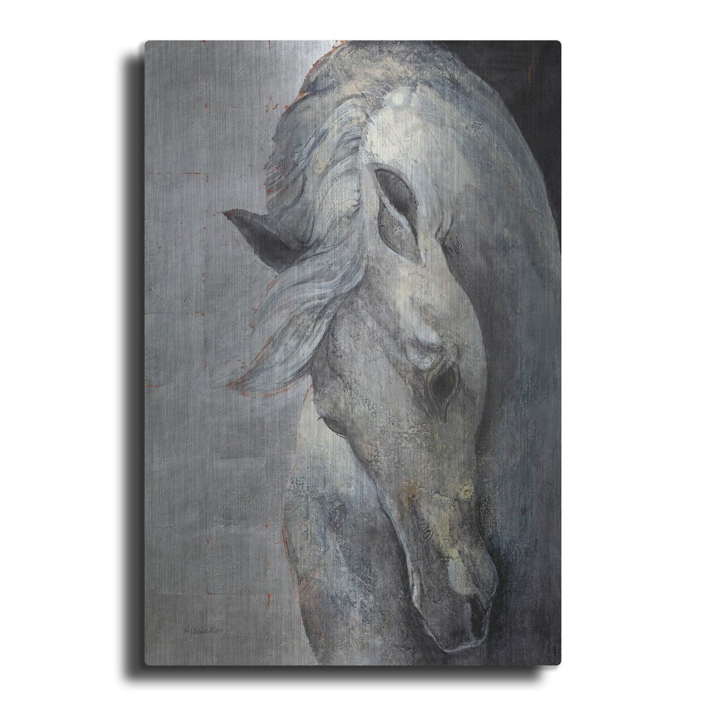 'Shy Grey No Tear' by Albena Hristova – Metal Wall Art