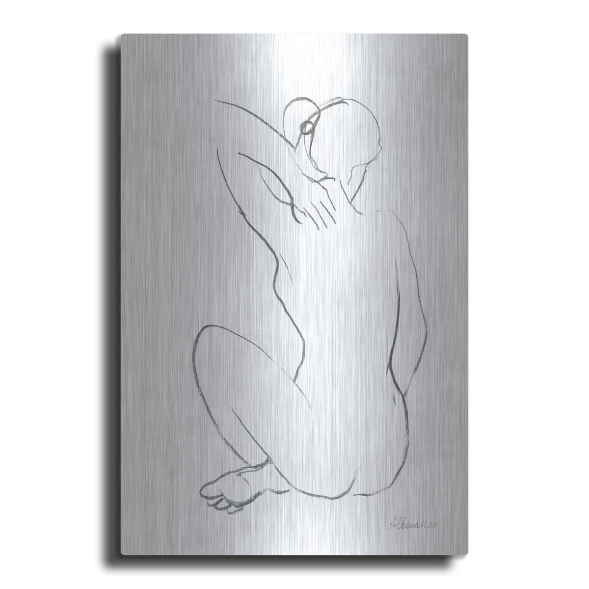 'Nude Sketch 1' by Albena Hristova – Metal Wall Art