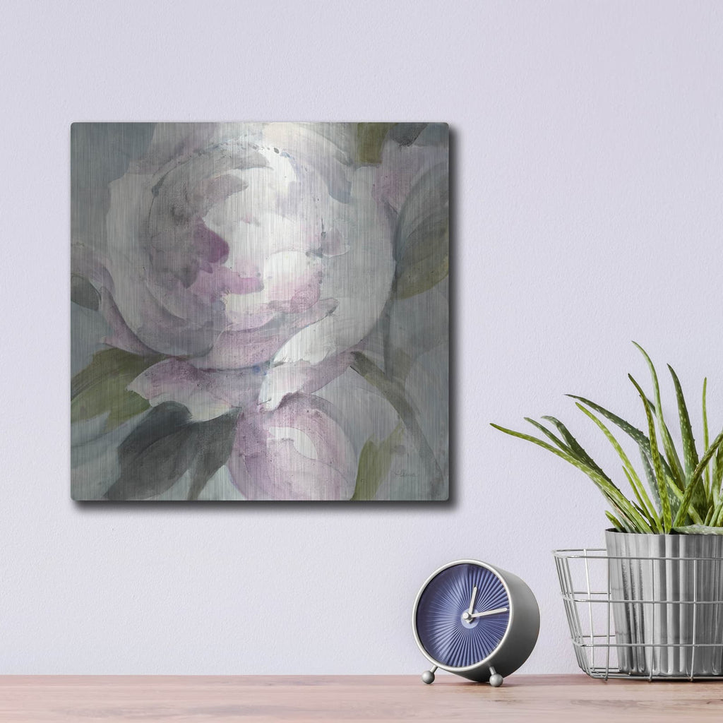 'Twilight Peony' by Albena Hristova – Metal Wall Art, 12x12 room view