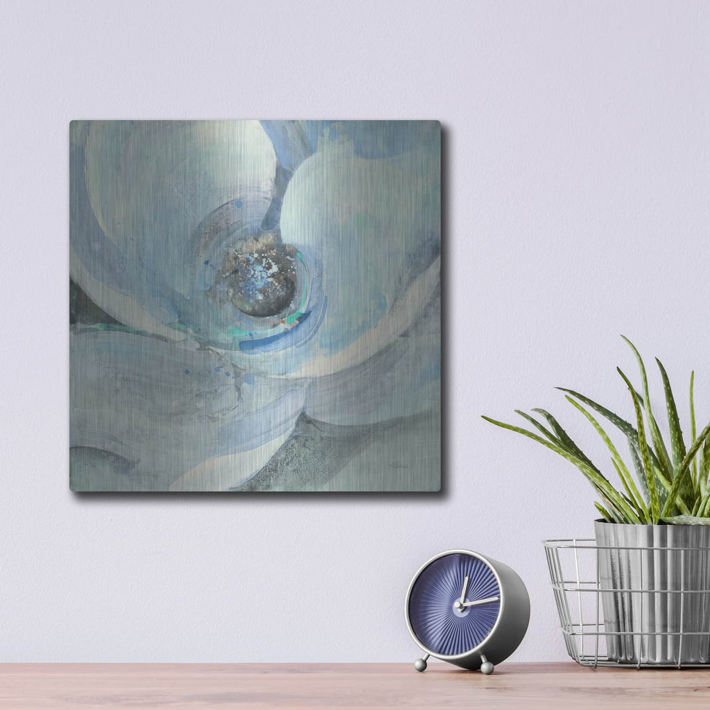 'Moonlight Magnolia 1' by Albena Hristova – Metal Wall Art, 12x12 room view