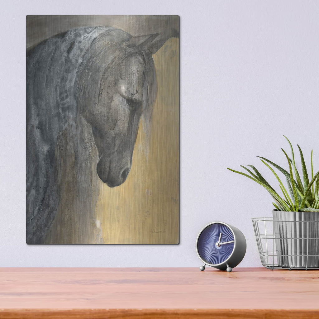 'Pensive' by Albena Hristova – Metal Wall Art, 12x16 room view
