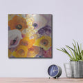 'Bright Flowers 4' by Albena Hristova – Metal Wall Art, 12x12 room view