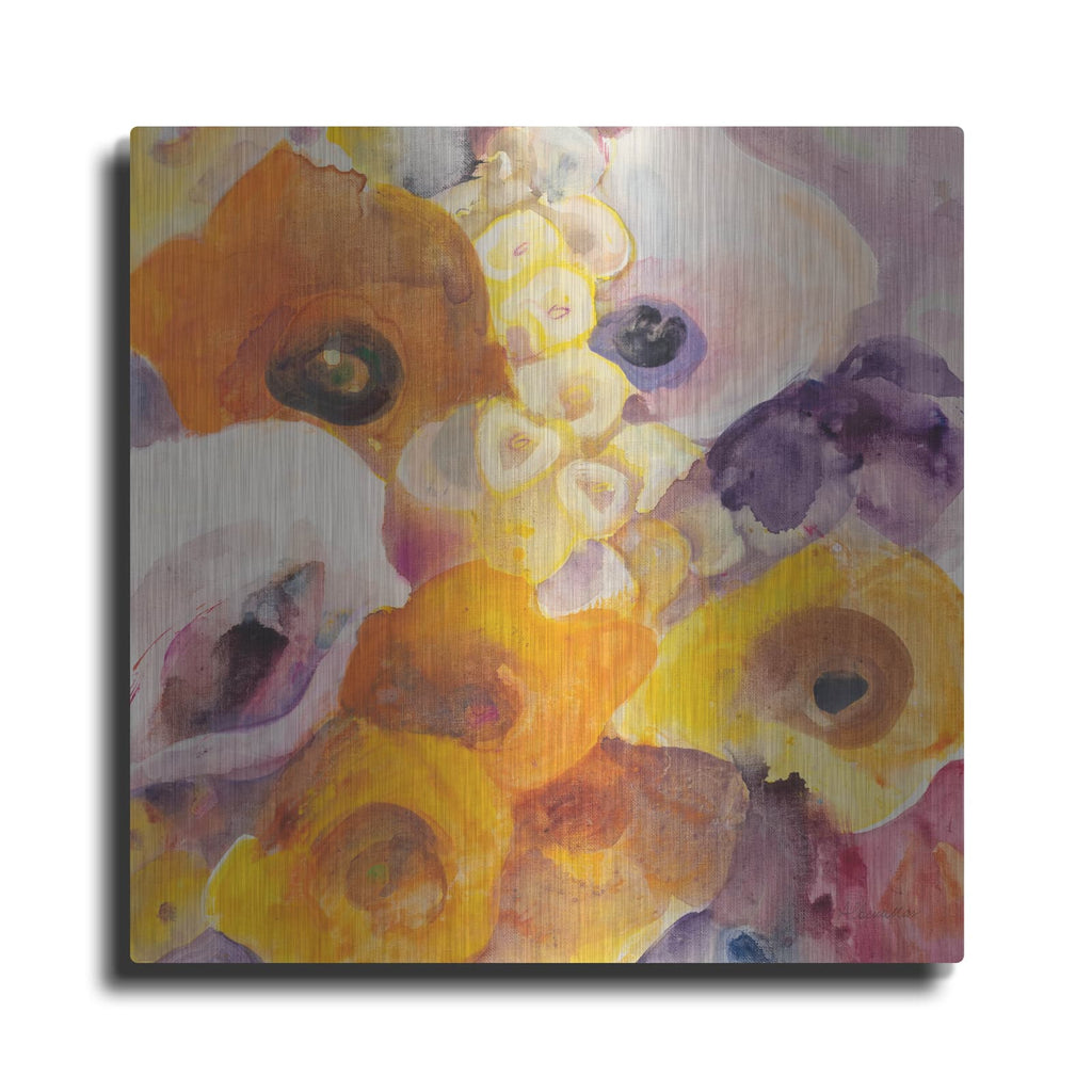 'Bright Flowers 4' by Albena Hristova – Metal Wall Art