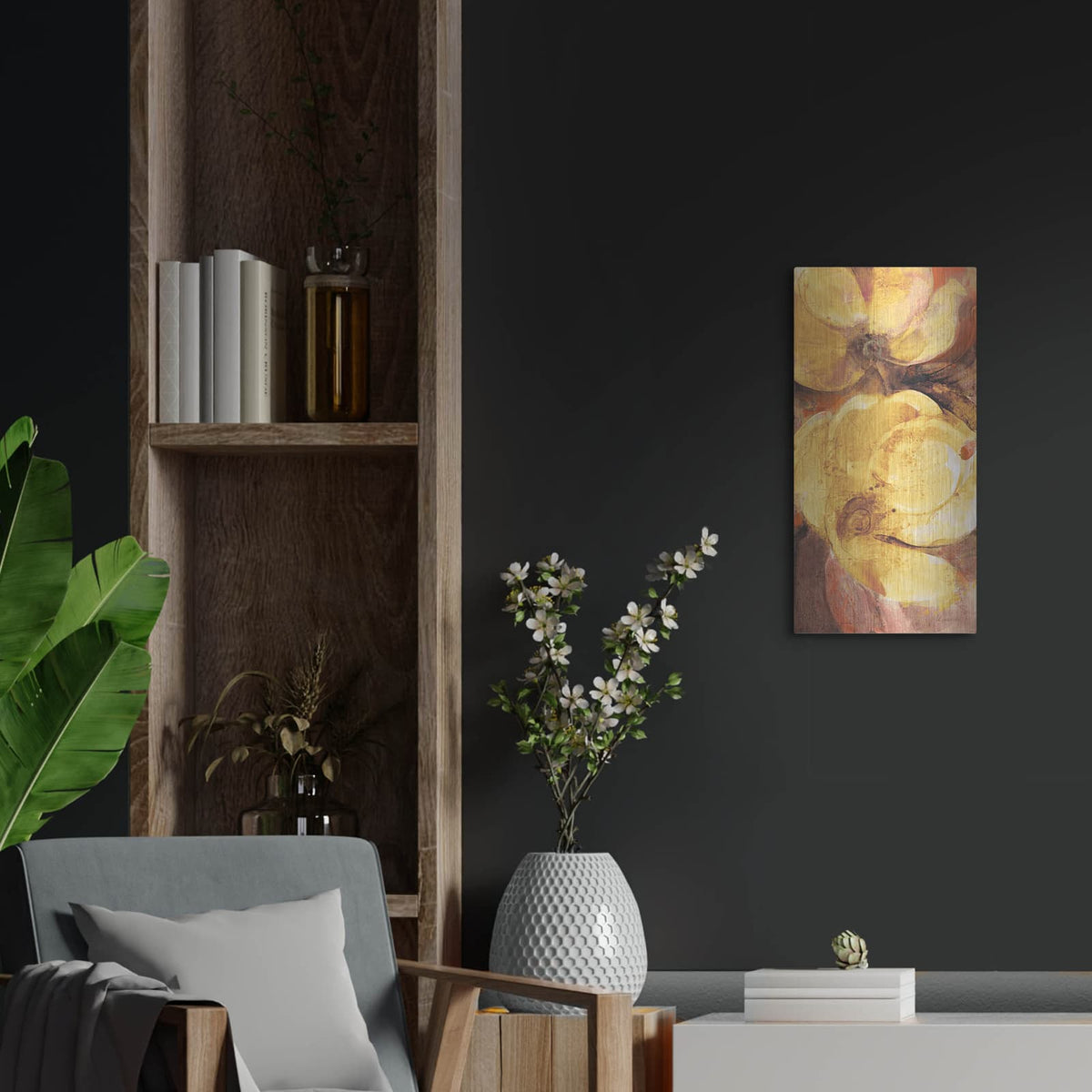 'Fall Garden 2' by Albena Hristova – Metal Wall Art, 12x24 room view