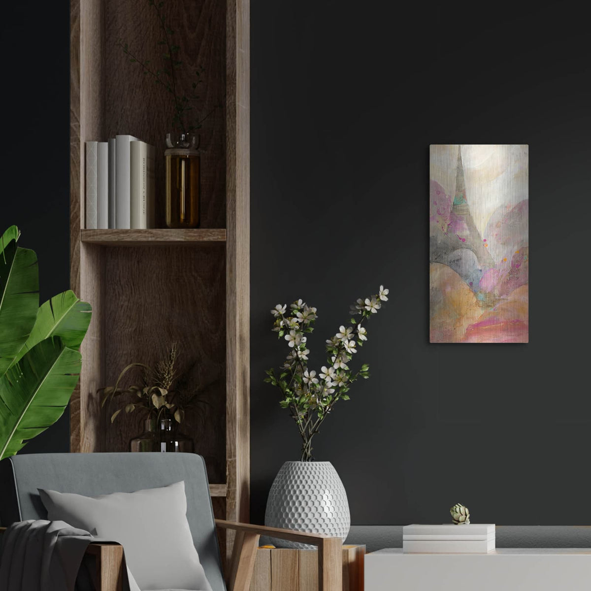 'Sunrise Paris' by Albena Hristova – Metal Wall Art, 12x24 room view