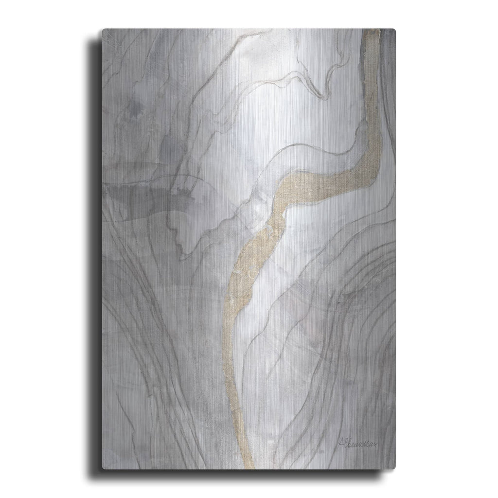 'Shimmering Water 2 Neutral' by Albena Hristova – Metal Wall Art