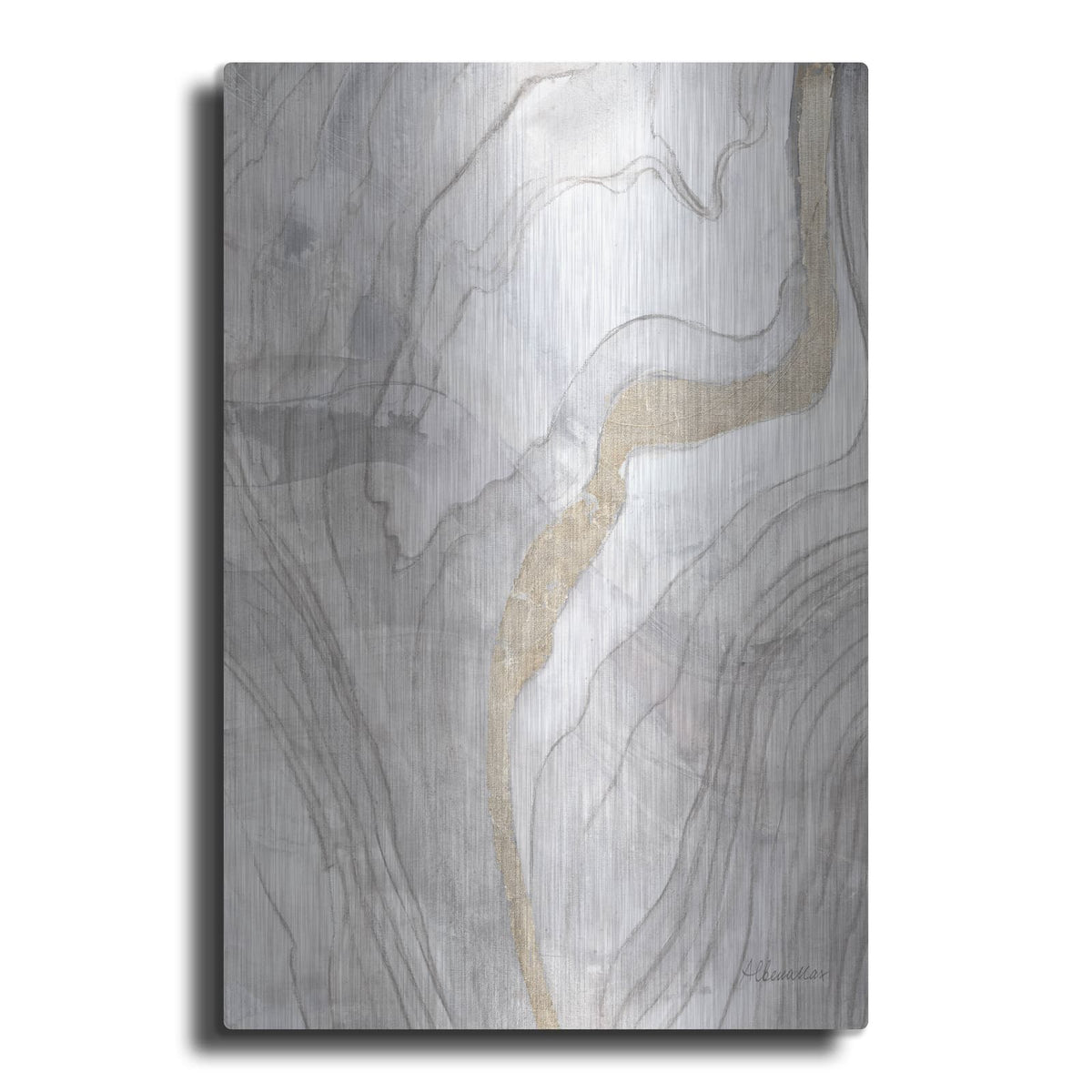 'Shimmering Water 2 Neutral' by Albena Hristova – Metal Wall Art