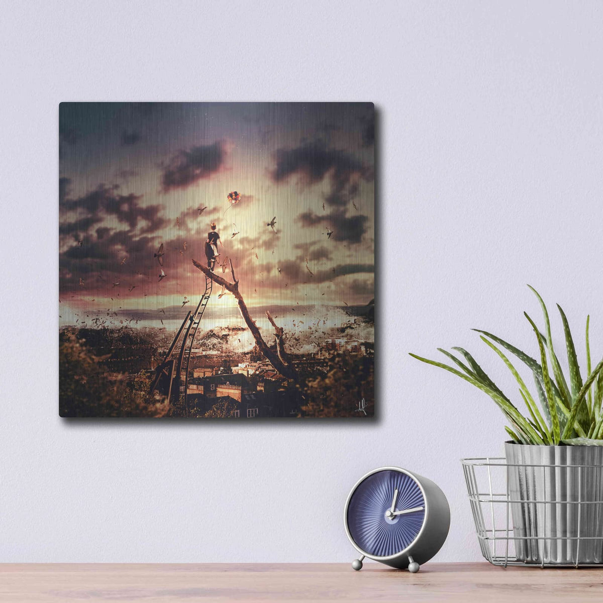 'King For A Day' by Mario Sanchez Nevado – Metal Wall Art, 12x12 room view