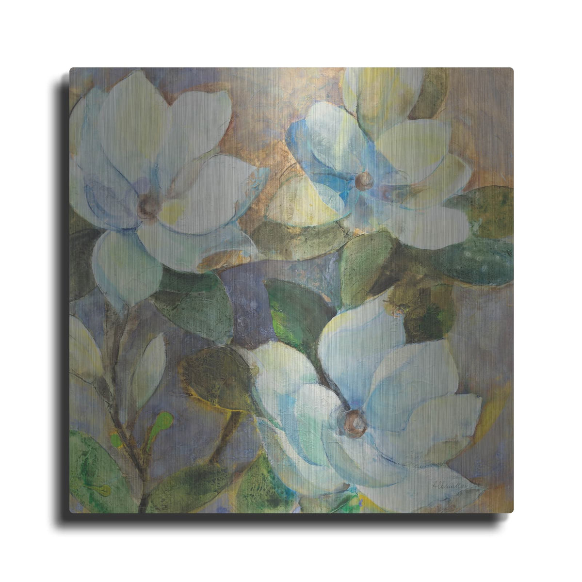 'May Magnolias' by Albena Hristova – Metal Wall Art