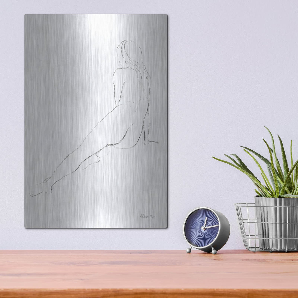 'Lounging Nudes 4' by Albena Hristova – Metal Wall Art, 12x16 room view