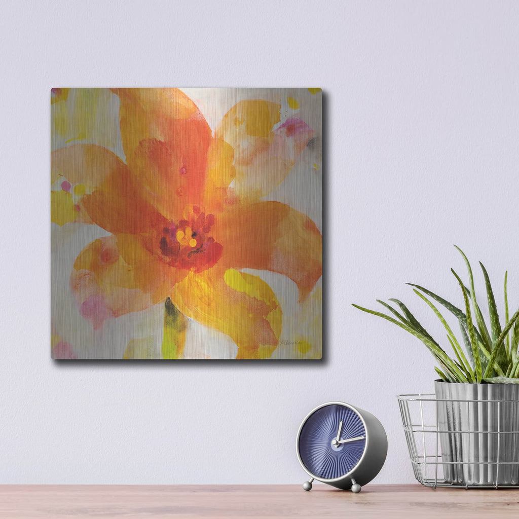 'Bright Tulips 2' by Albena Hristova – Metal Wall Art, 12x12 room view