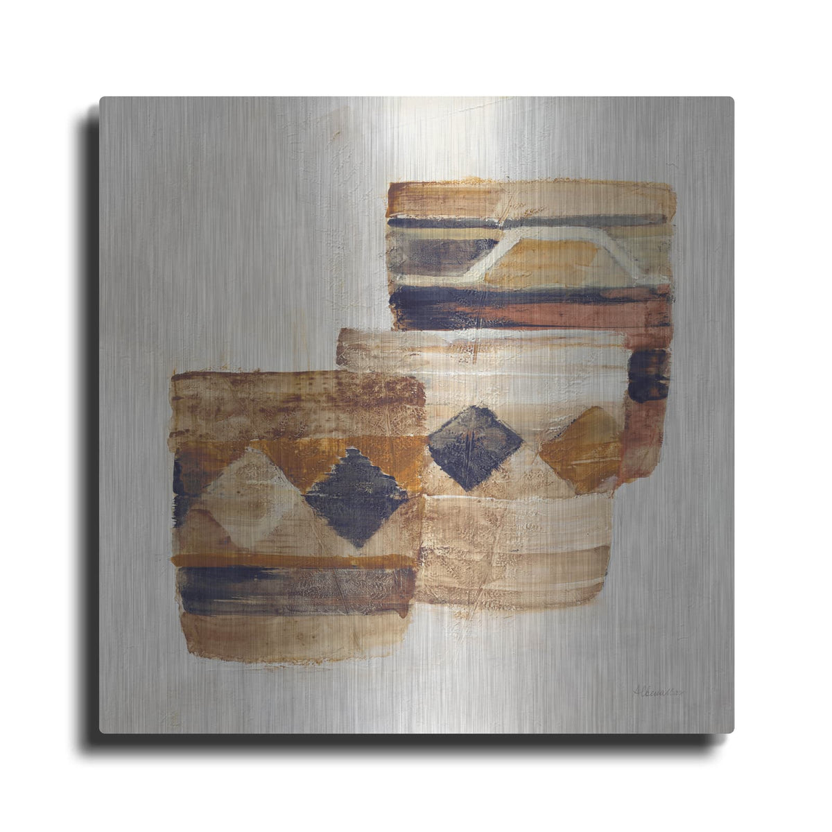 'Desert Still Life 3 Navy' by Albena Hristova – Metal Wall Art