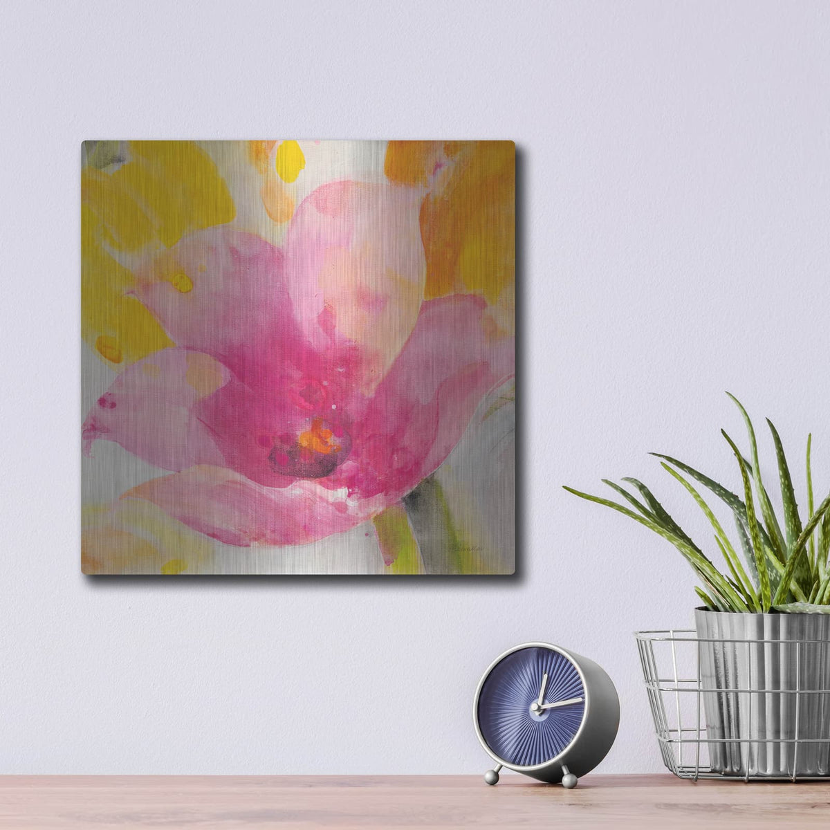 'Bright Tulips 4' by Albena Hristova – Metal Wall Art, 12x12 room view
