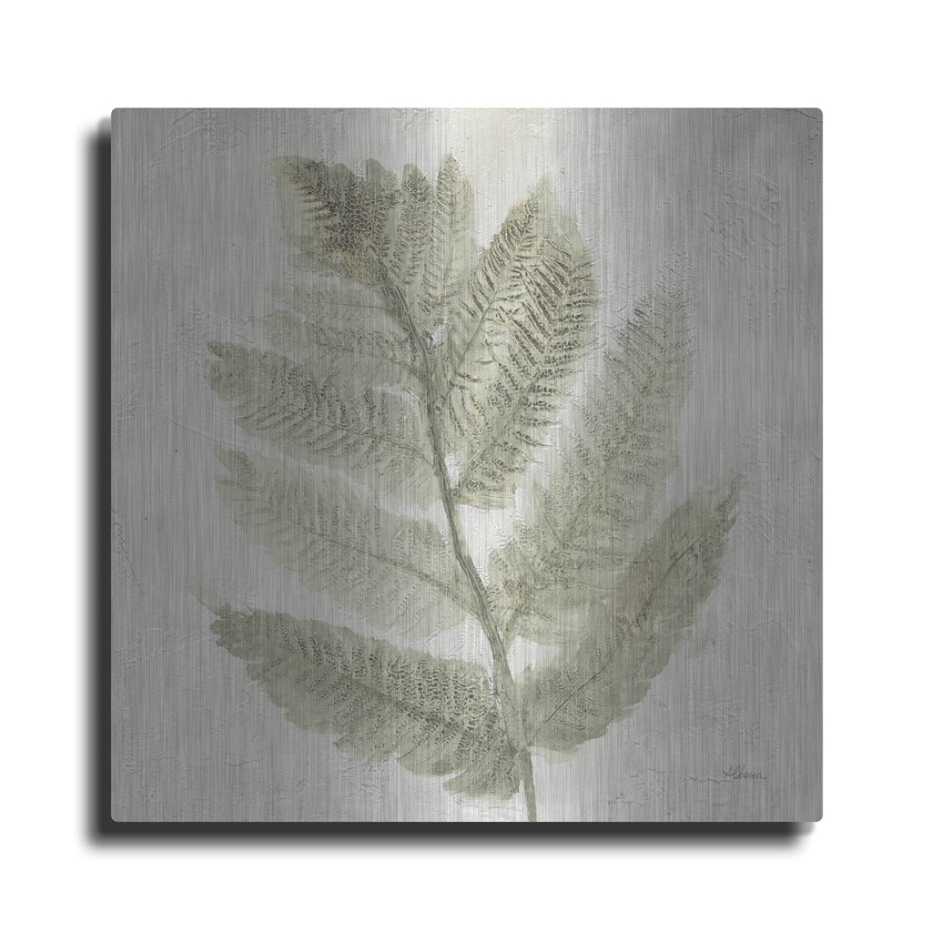 'Watercolor Forest Ferns 1' by Albena Hristova – Metal Wall Art