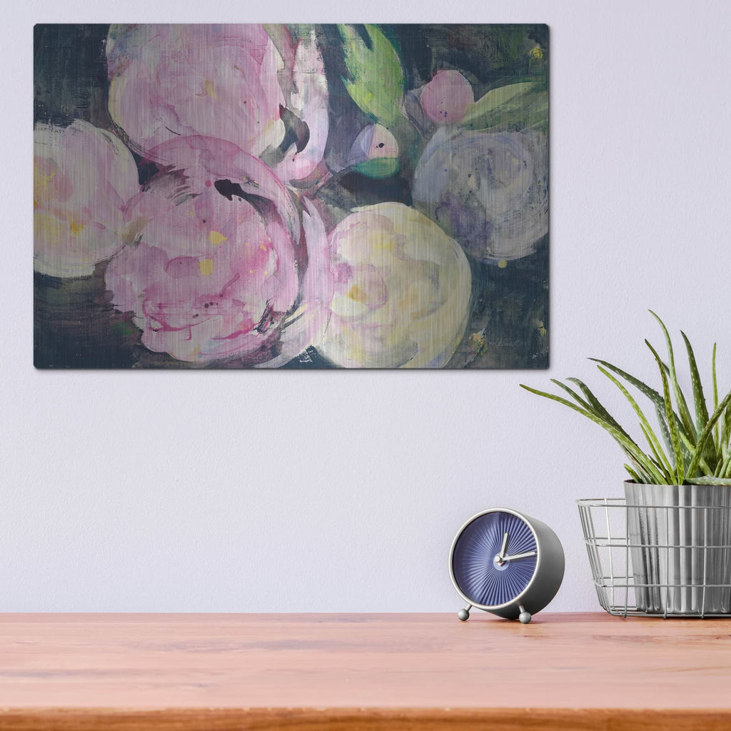 'Evening Peonies 1' by Albena Hristova – Metal Wall Art, 16x12 room view