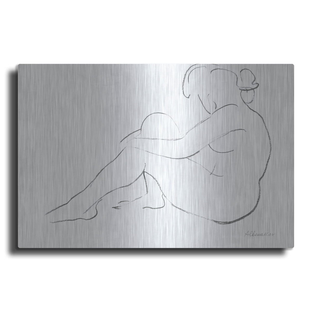 'Nude Sketch 4' by Albena Hristova – Metal Wall Art