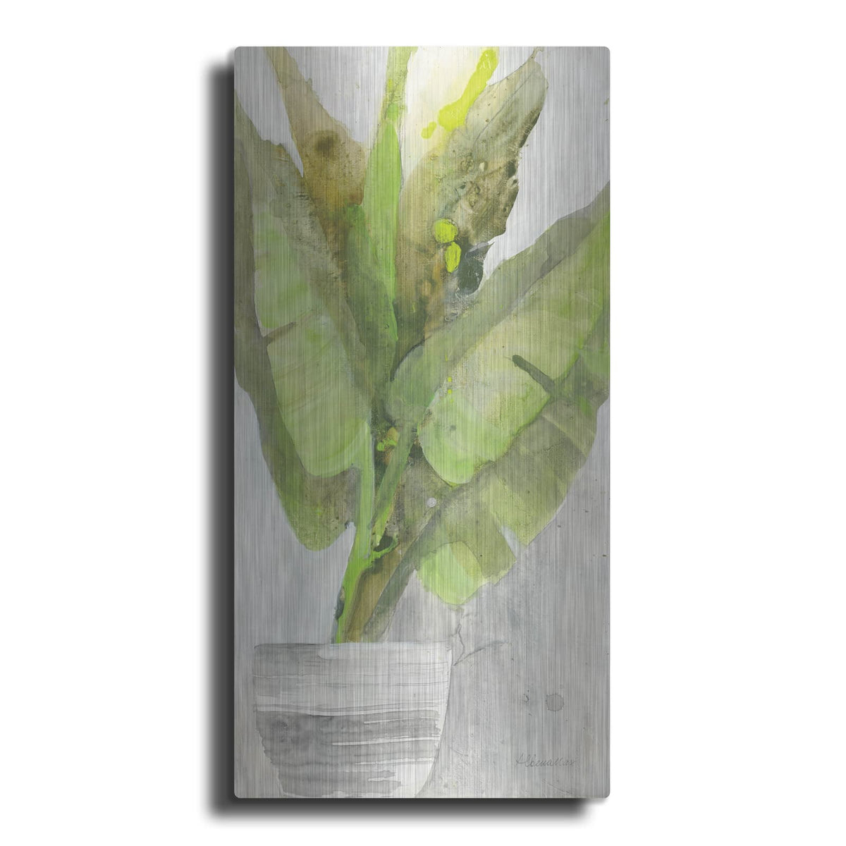 'Tropical Planter 2' by Albena Hristova – Metal Wall Art