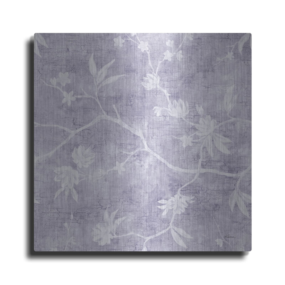 'Vines On Lavender' by Albena Hristova – Metal Wall Art