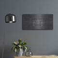 'Plane Blueprint 4 Wings' by Marco Fabiano – Metal Wall Art, 24x12 room view