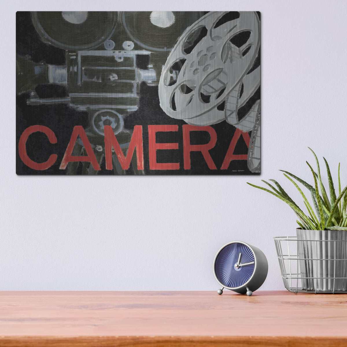 'Lights Camera Action 2' by Marco Fabiano – Metal Wall Art, 16x12 room view