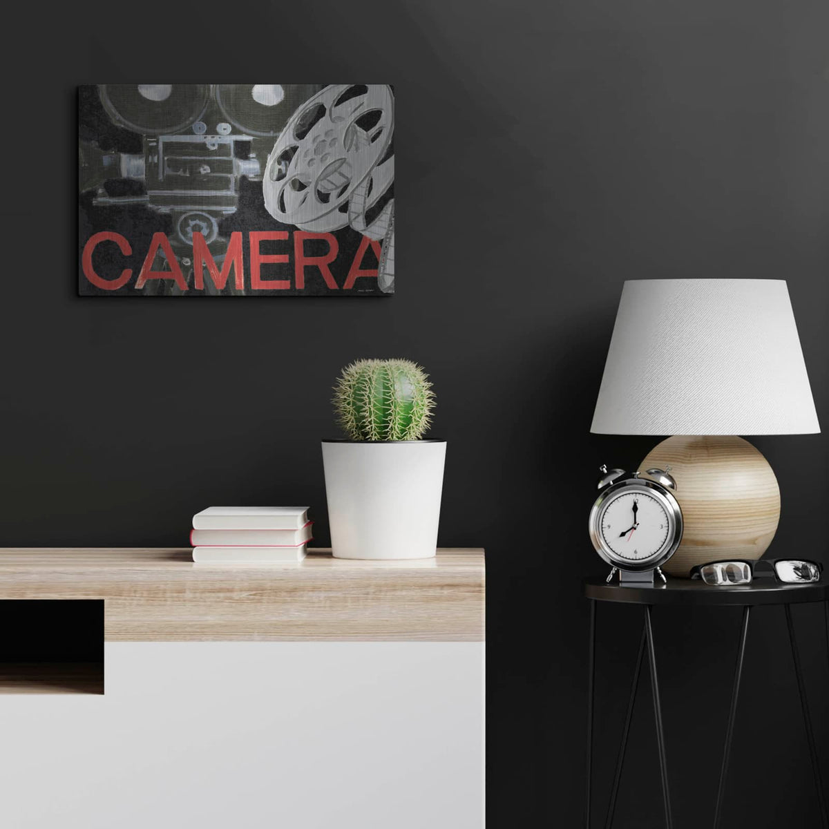 'Lights Camera Action 2' by Marco Fabiano – Metal Wall Art, 24x16 room view