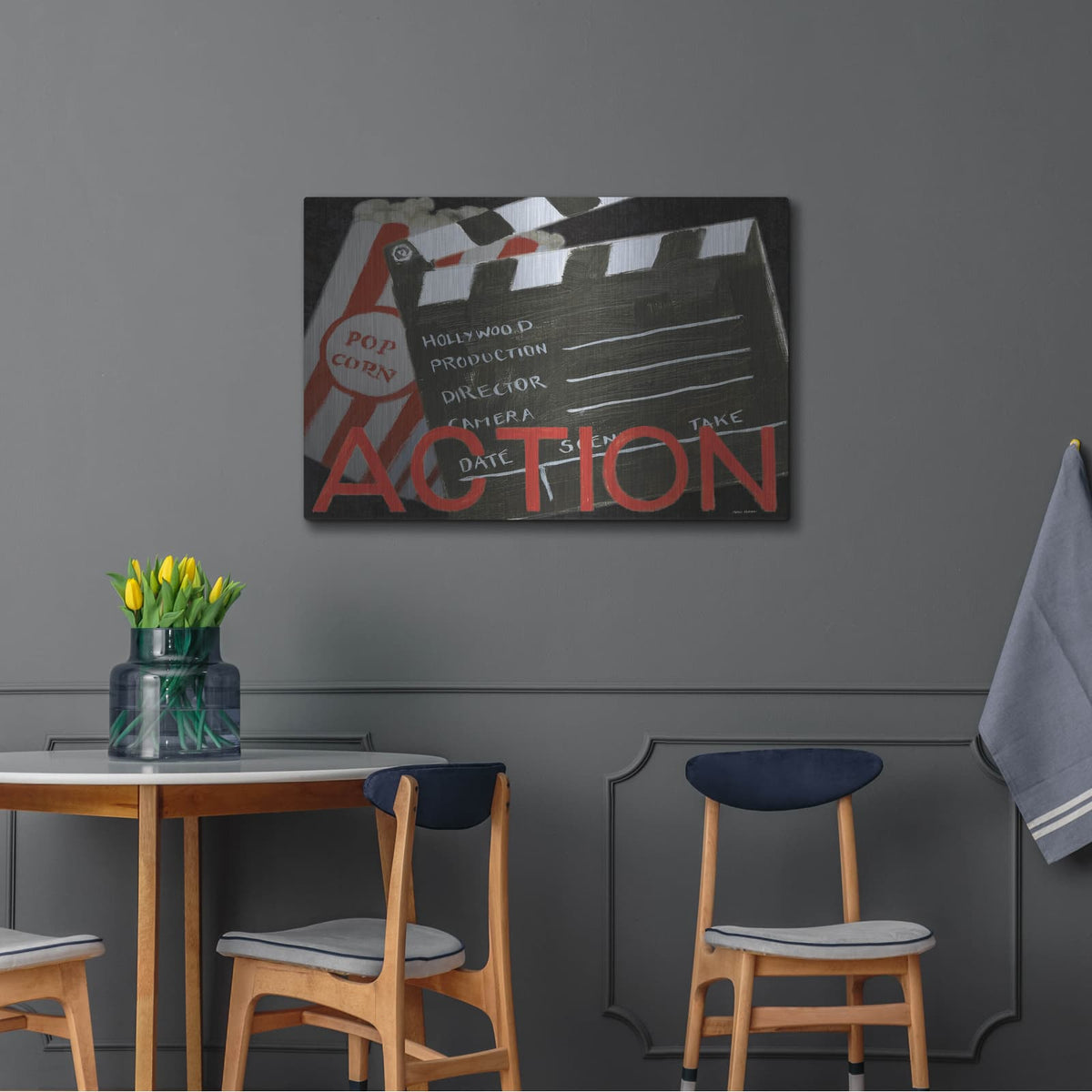 'Lights Camera Action 3' by Marco Fabiano – Metal Wall Art, 36x24 room view