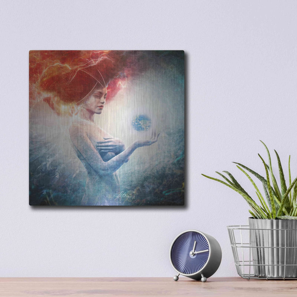 'Living Frequencies' by Mario Sanchez Nevado – Metal Wall Art, 12x12 room view