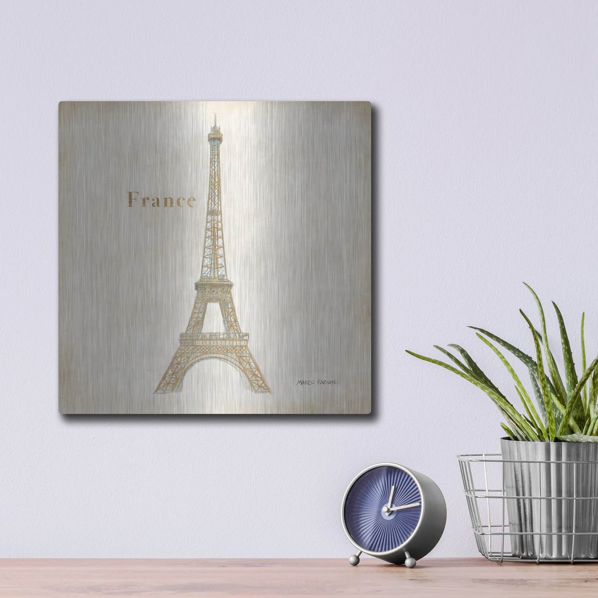 'World Trekker 3' by Marco Fabiano – Metal Wall Art, 12x12 room view