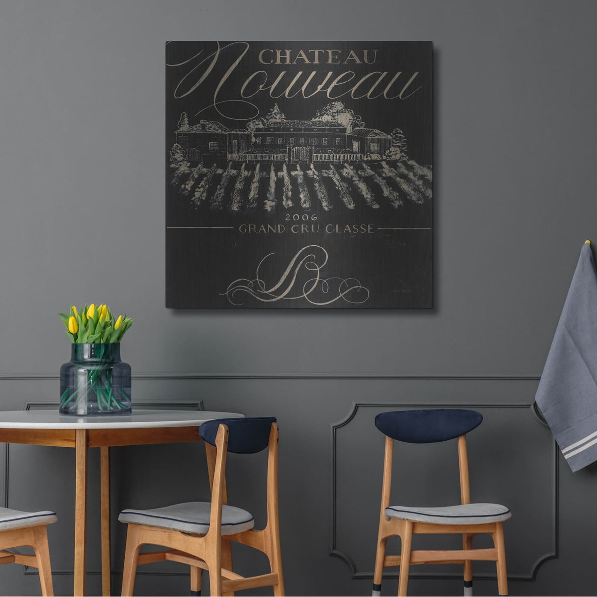 'Chateau Nouveau Elements 1' by Marco Fabiano – Metal Wall Art, 36x36 room view