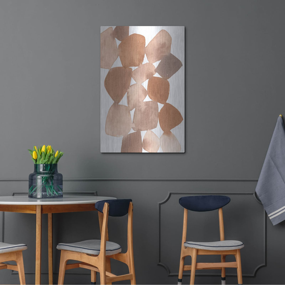 'Boho Beautiful 2 Brown' by Moira Hershey – Metal Wall Art, 24x36 room view