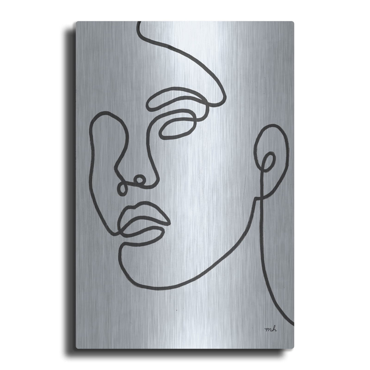 'About Face 2 Wb' by Moira Hershey – Metal Wall Art