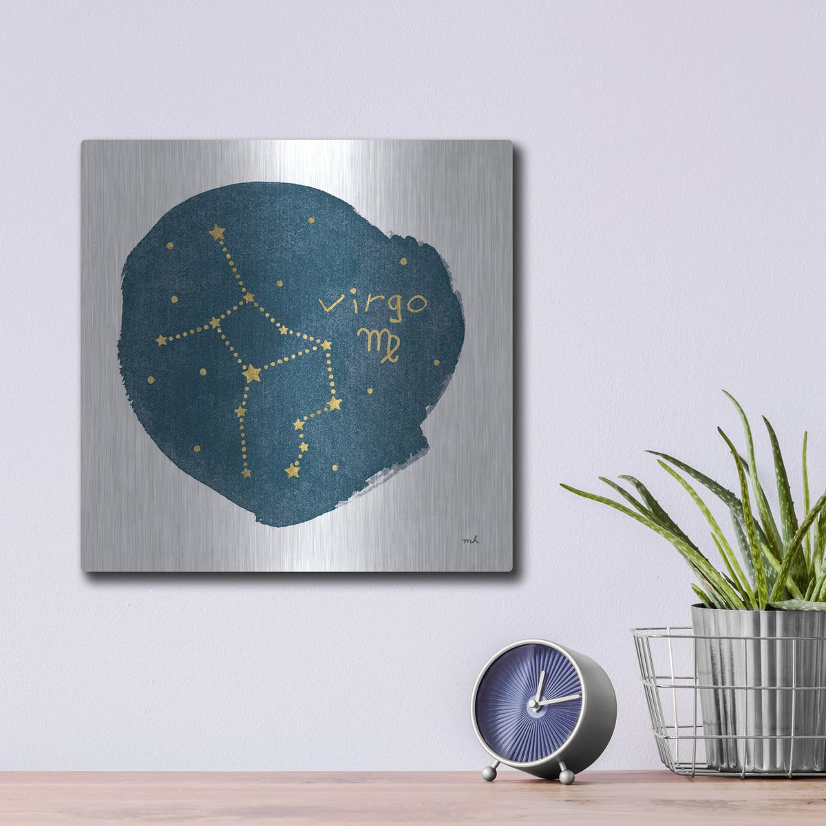 'Horoscope Virgo' by Moira Hershey – Metal Wall Art, 12x12 room view