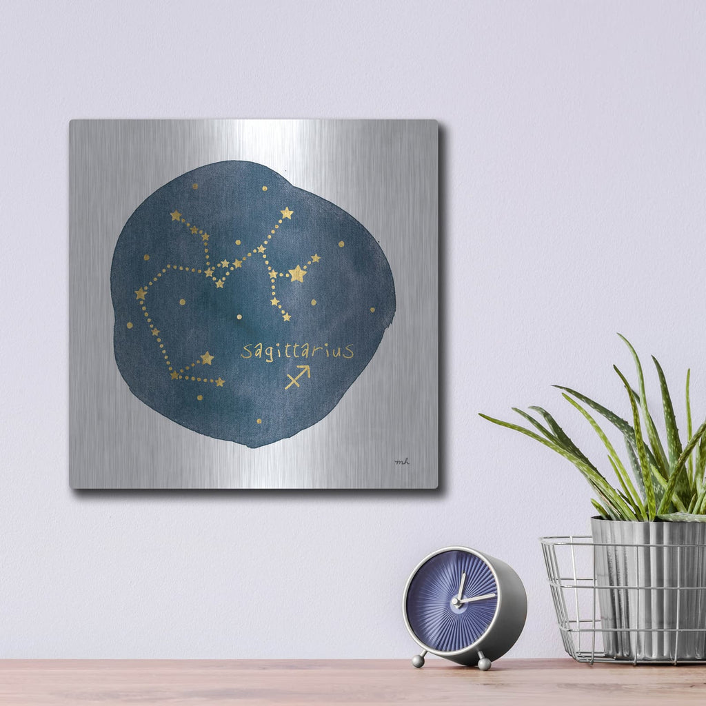 'Horoscope Sagittarius' by Moira Hershey – Metal Wall Art, 12x12 room view