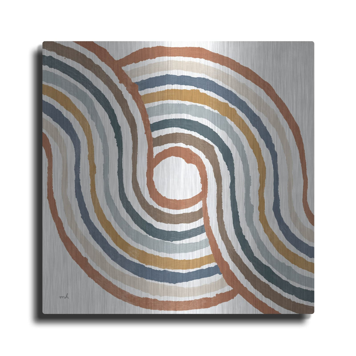'Rainbow Road 2 Thick Lines' by Moira Hershey – Metal Wall Art