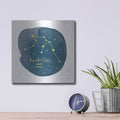 'Horoscope Aquarius' by Moira Hershey – Metal Wall Art, 12x12 room view