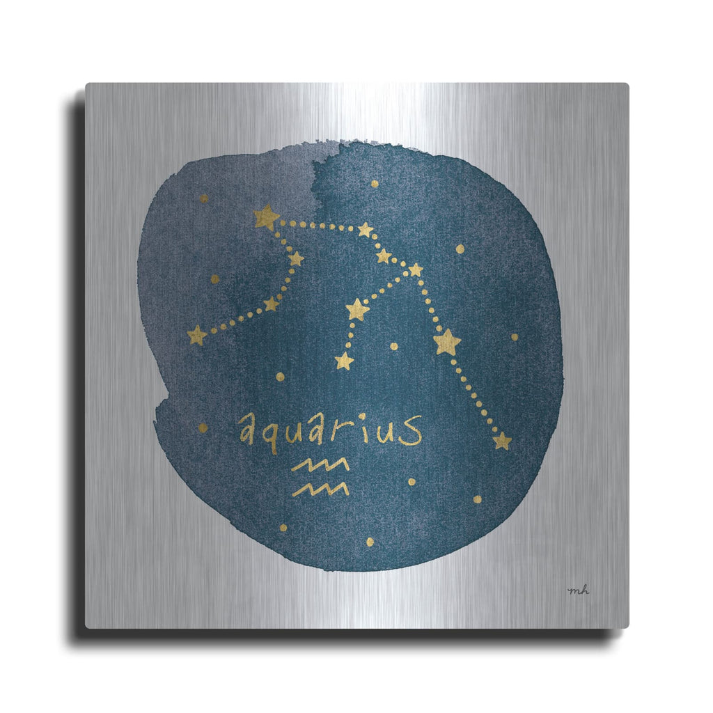 'Horoscope Aquarius' by Moira Hershey – Metal Wall Art