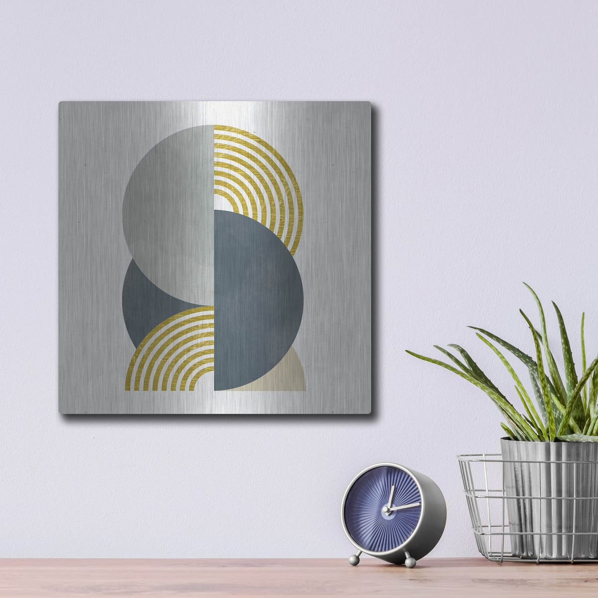'Deco Glam 1 Sq' by Moira Hershey – Metal Wall Art, 12x12 room view