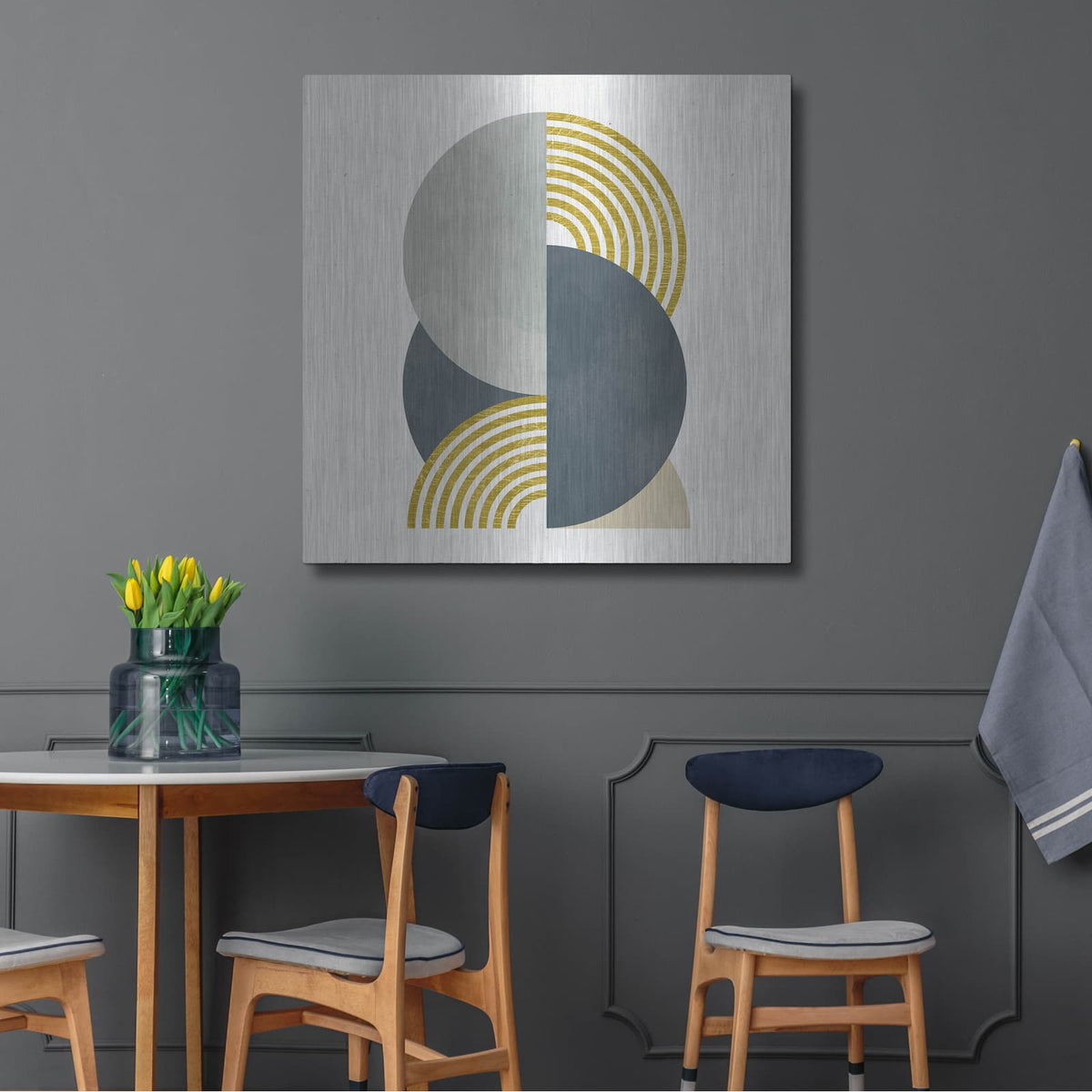 'Deco Glam 1 Sq' by Moira Hershey – Metal Wall Art, 36x36 room view
