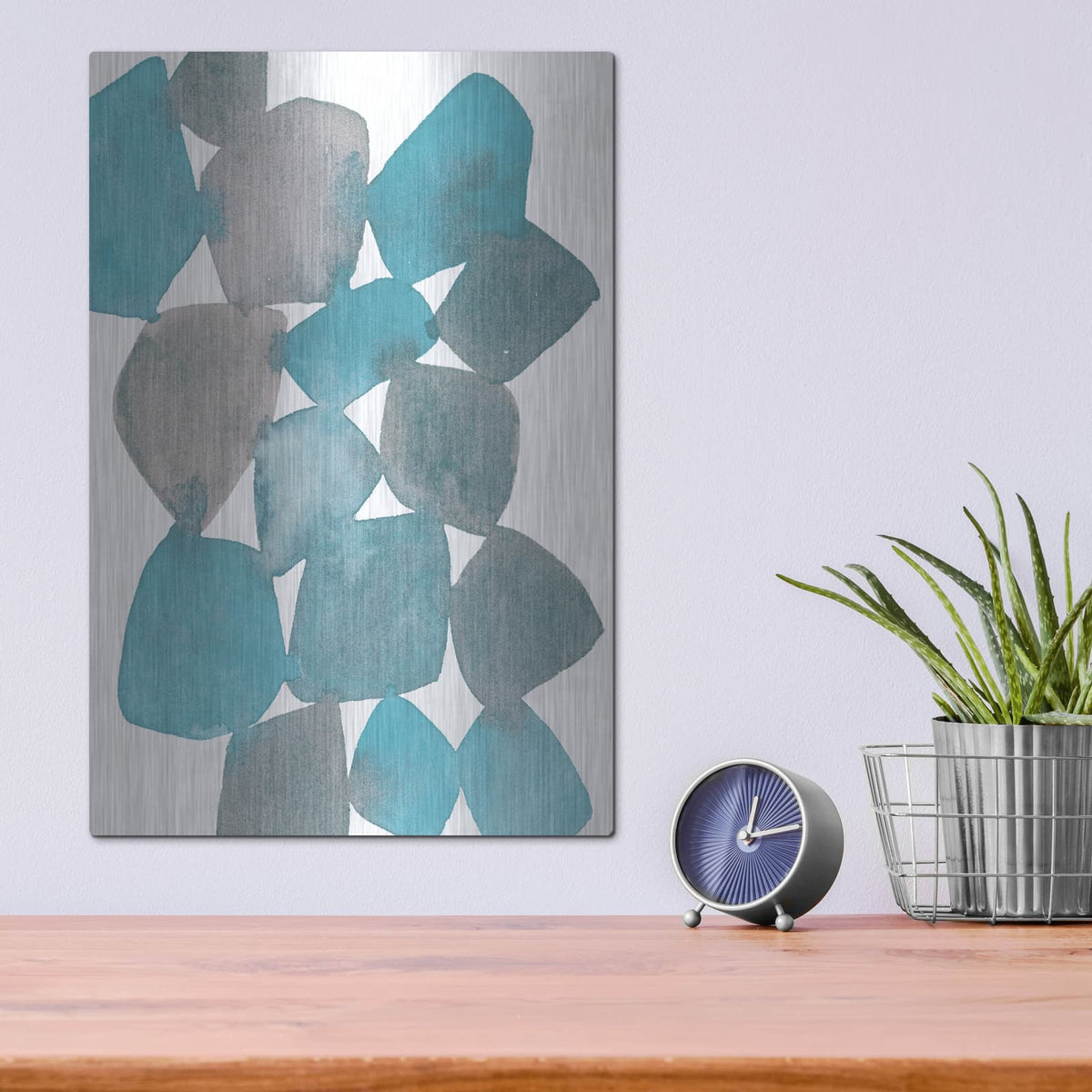 'Boho Beautiful 2 Blue' by Moira Hershey – Metal Wall Art, 12x16 room view