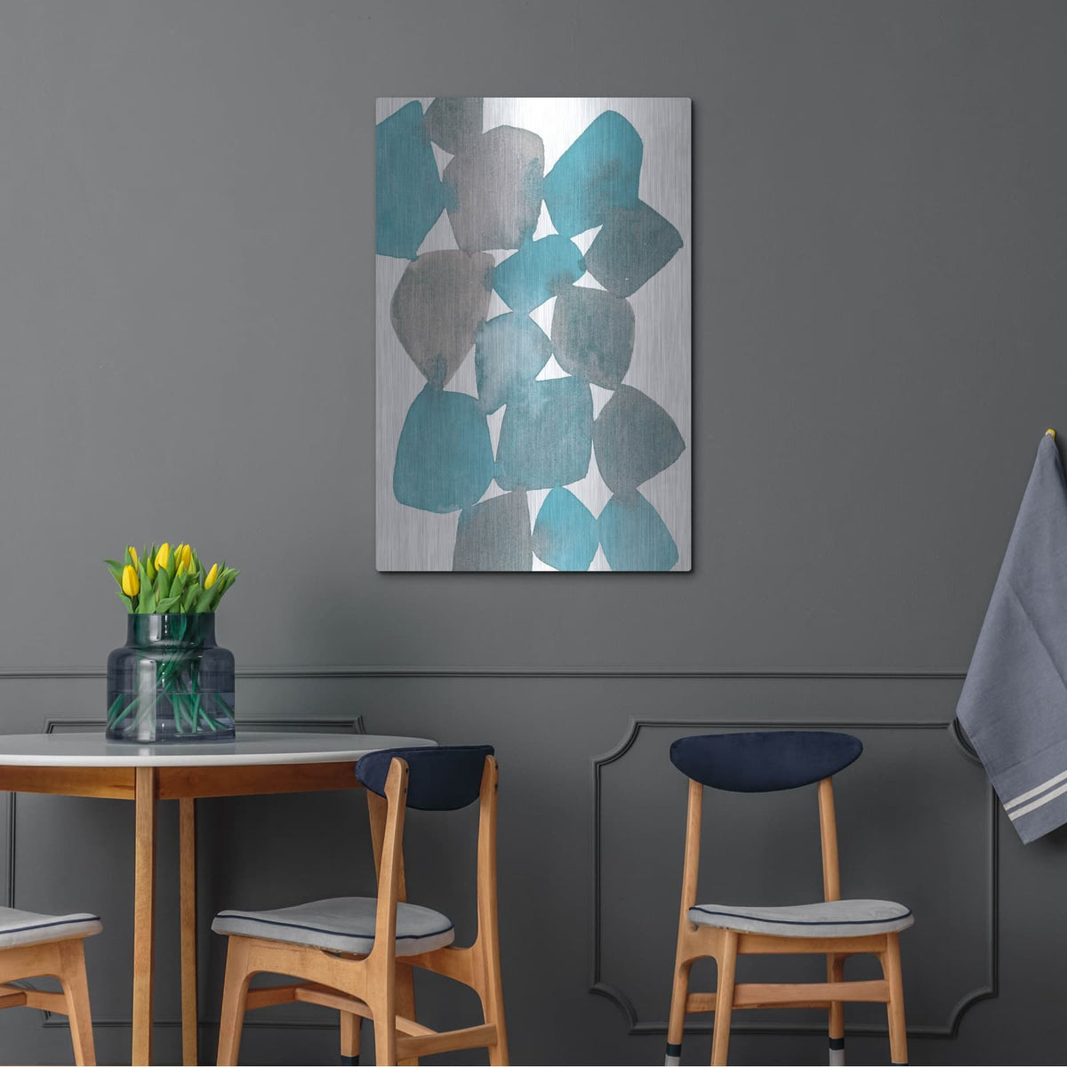 'Boho Beautiful 2 Blue' by Moira Hershey – Metal Wall Art, 24x36 room view