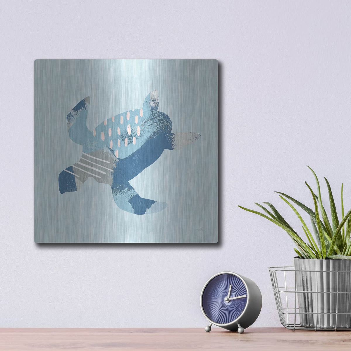 'Coastal Cool 4' by Moira Hershey – Metal Wall Art, 12x12 room view