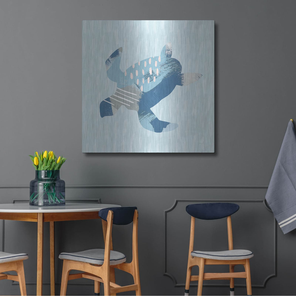 'Coastal Cool 4' by Moira Hershey – Metal Wall Art, 36x36 room view