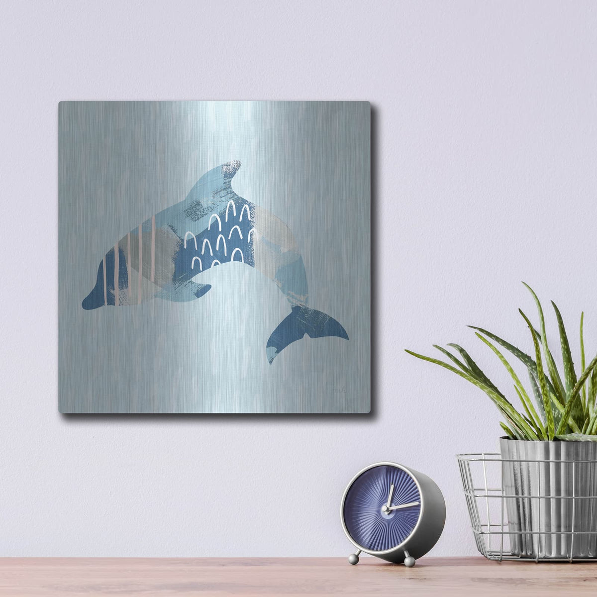 'Coastal Cool 3' by Moira Hershey – Metal Wall Art, 12x12 room view