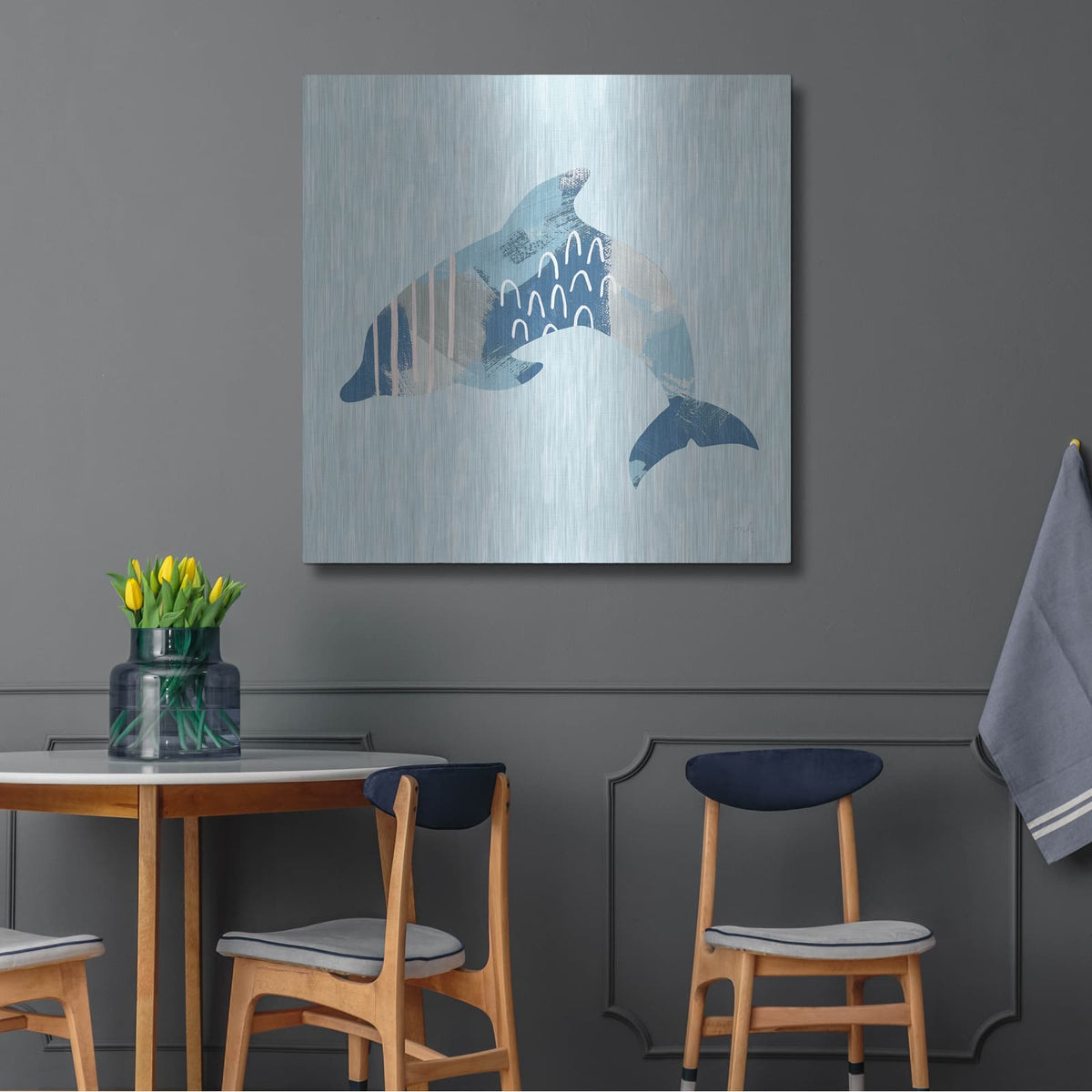 'Coastal Cool 3' by Moira Hershey – Metal Wall Art, 36x36 room view